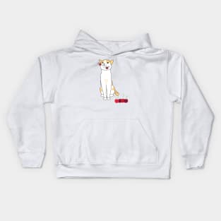 Swinging Cherry Cat Kids Hoodie